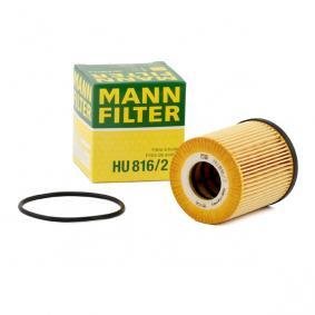 MANN-FILTER HU 816/2 x Oil Filter  with seal, Filter Insert